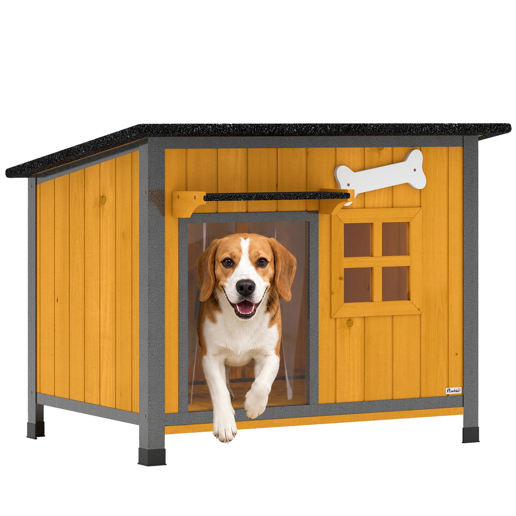 Niche extérieure pour chien résistante aux intempéries, cabane avec plancher amovible - Image 1