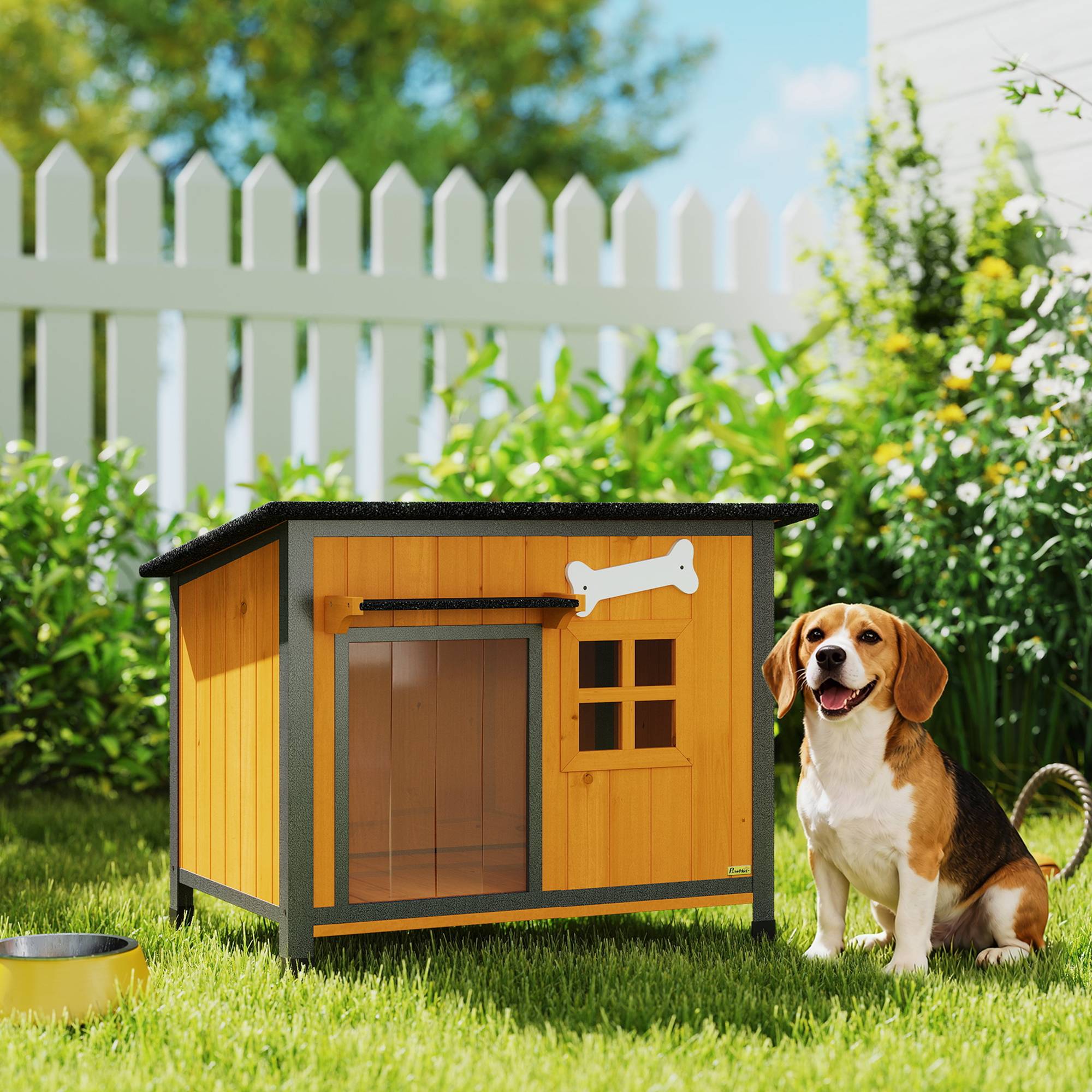 Niche extérieure pour chien résistante aux intempéries, cabane avec plancher amovible - Image 4