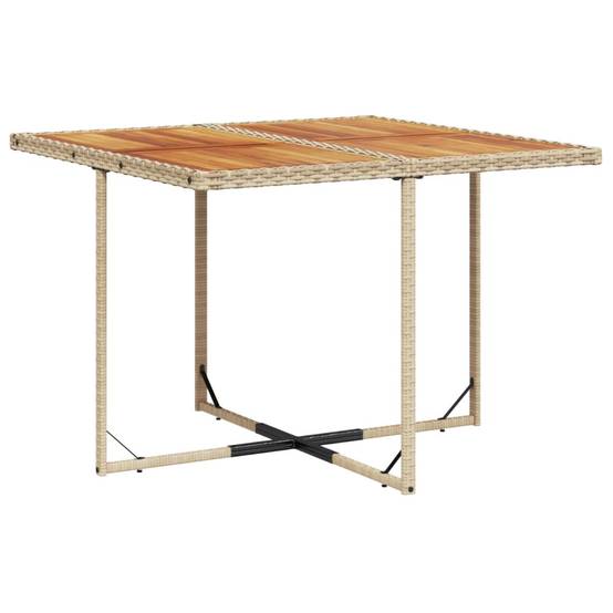 ComfortXL - Salon de Jardin Encastrable 8 Places Beige, 4 Chaises 4 Tabourets, Table Finition Bois Acacia – ComfortXL Outdoor Living - Image 4