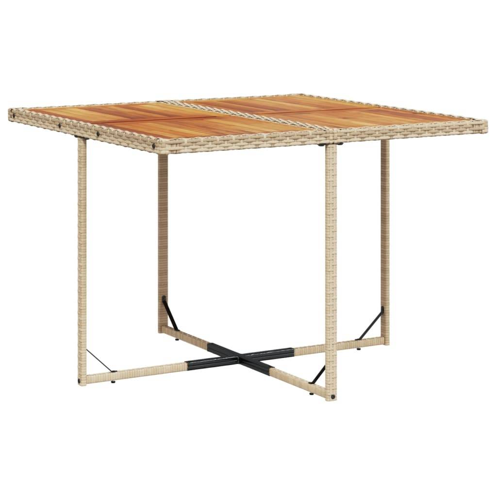 ComfortXL - Salon de Jardin Encastrable 8 Places Beige, 4 Chaises 4 Tabourets, Table Finition Bois Acacia – ComfortXL Outdoor Living - Image 4