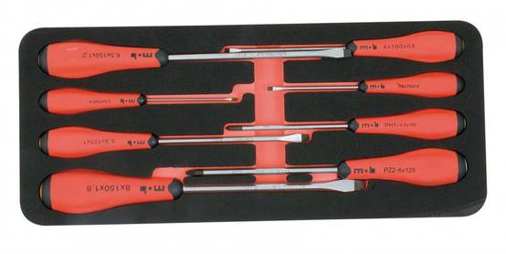 Coffret 8 tournevis électriciens, mécaniciens & PZ1/PZ2 – MOB - Image 1