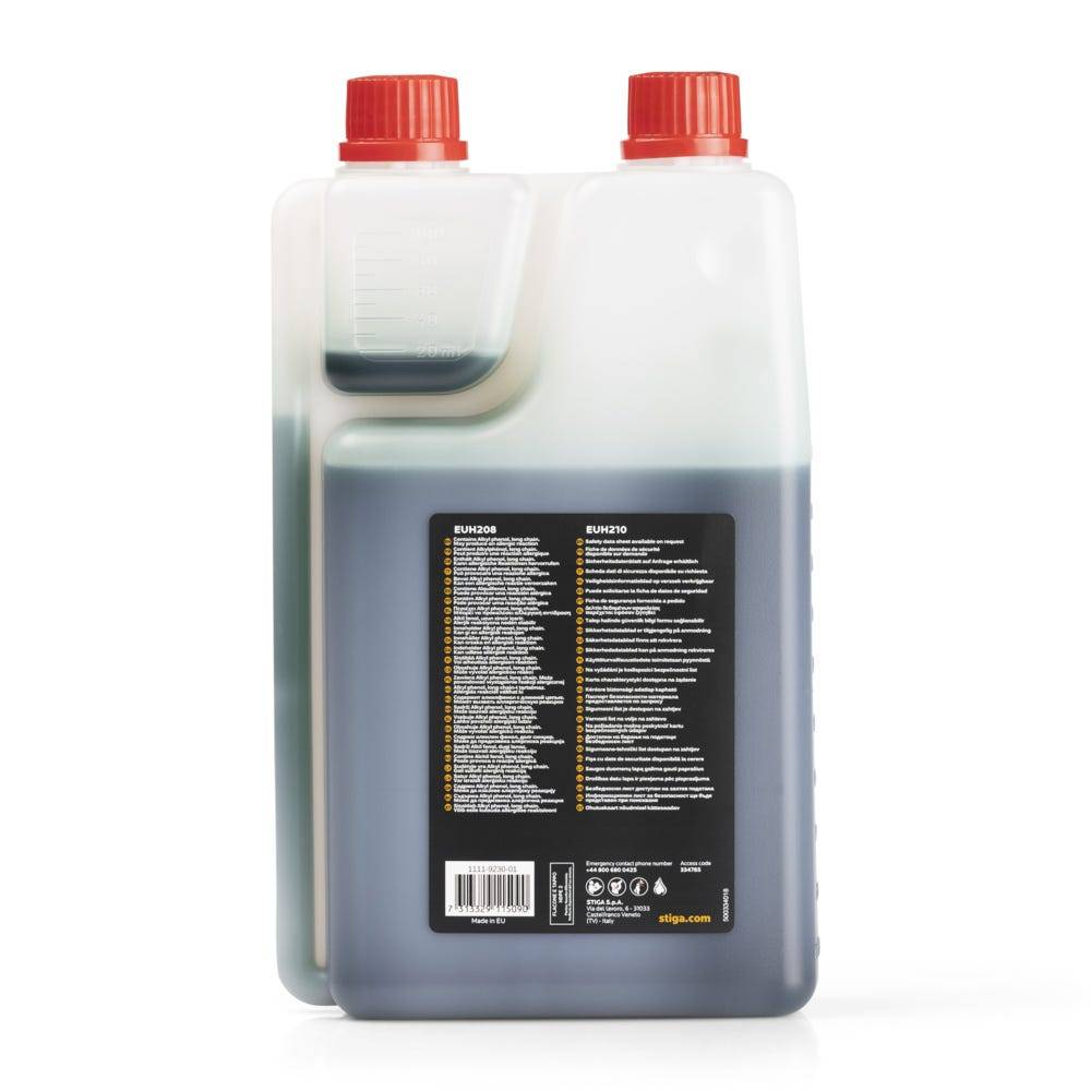 Stiga - Huile 2-Temps 100% synthétique 1 litre avec doseur-STIGA - Image 2