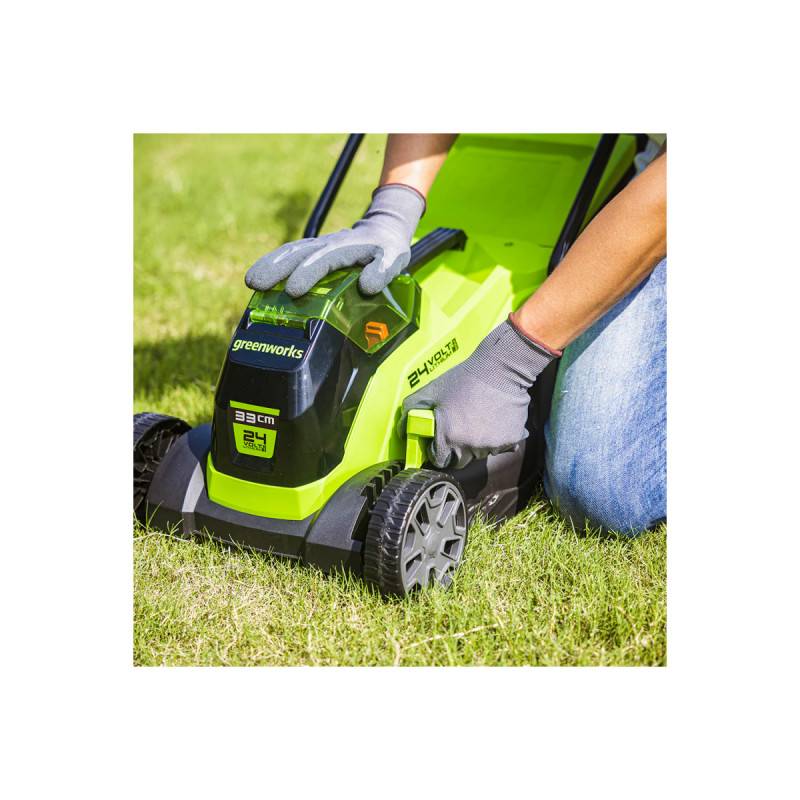 Greenworks - Tondeuse à gazon poussée Brushless 33cm 24V GREENWORKS - Batterie 4,0Ah - Chargeur - GD24LM33K4 - Image 5