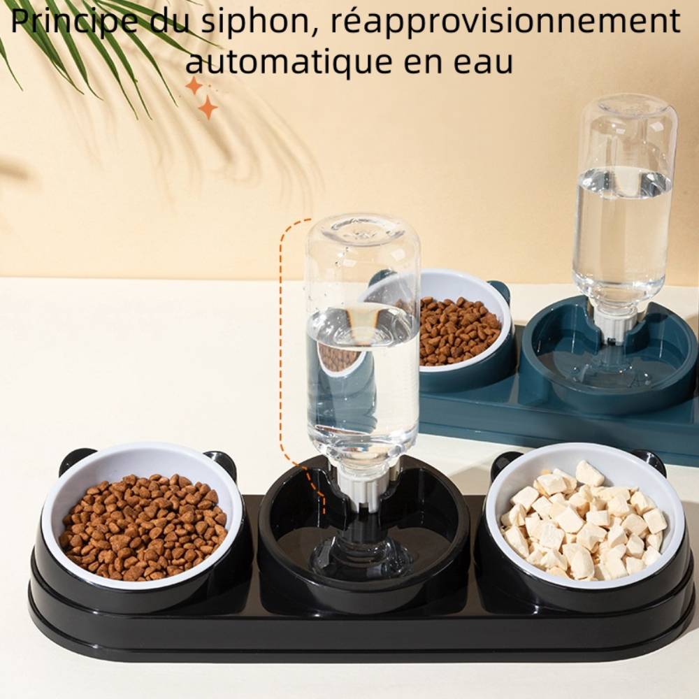 Ensemble de gamelles d'eau et de nourriture pour chat 3 en 1 - IntiMeg - Image 2