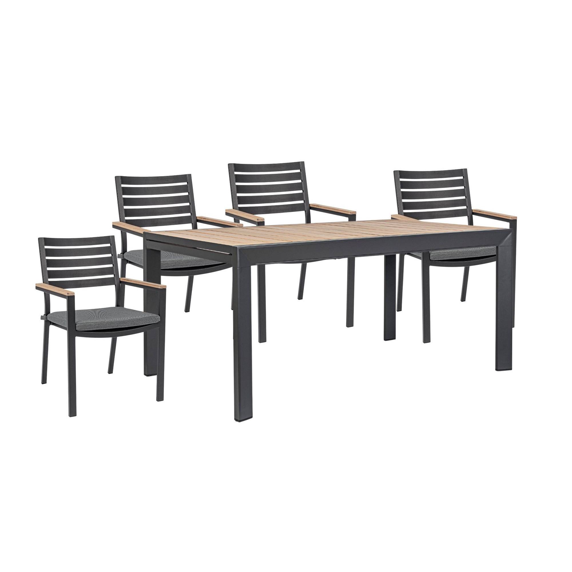 Autre - Table à manger de jardin extensible en métal L160/240 - FREJUS - Imagen 10