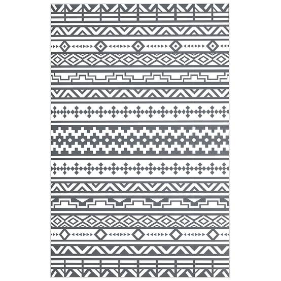 Tapis d'extérieur réversible Polypropylène Camping jardin Motif géométrique 182x274cm Gris - ComfortXL Outdoor Living - Image 2