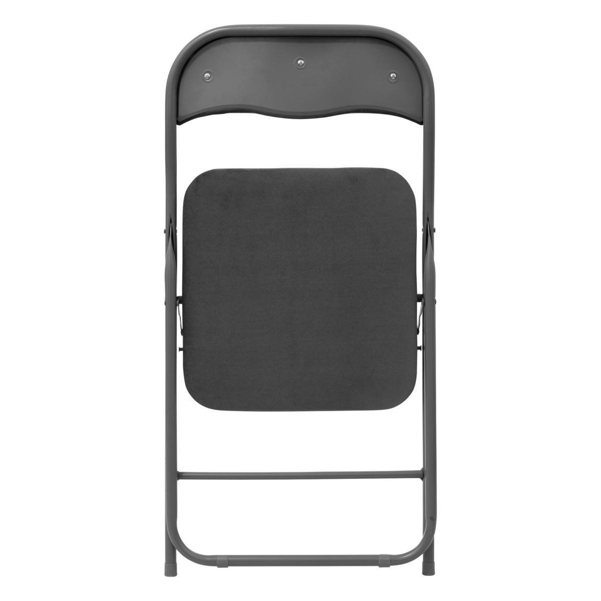 Chaise pliante en velours gris anthracite - 5five - Image 4
