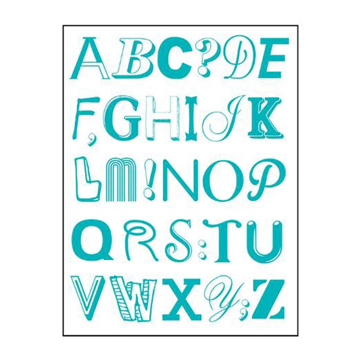 Stickers "Alphabet" 50x70cm Bleu - Image 1