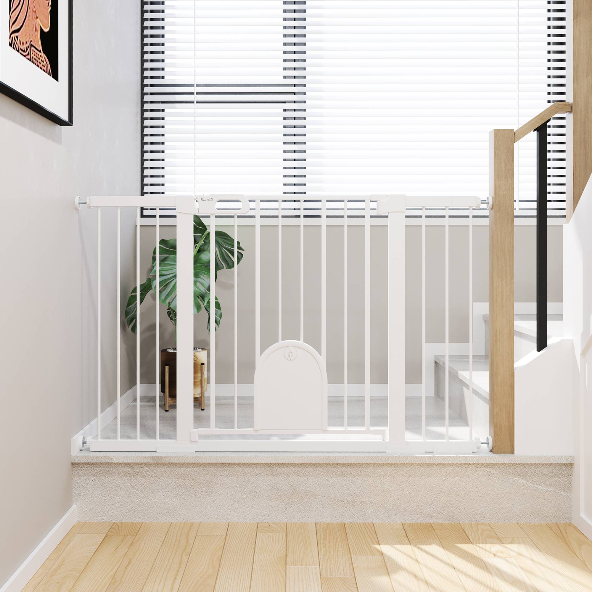 Barrière de sécurité escalier et porte pour chien, protection pour animal, acier - Image 4
