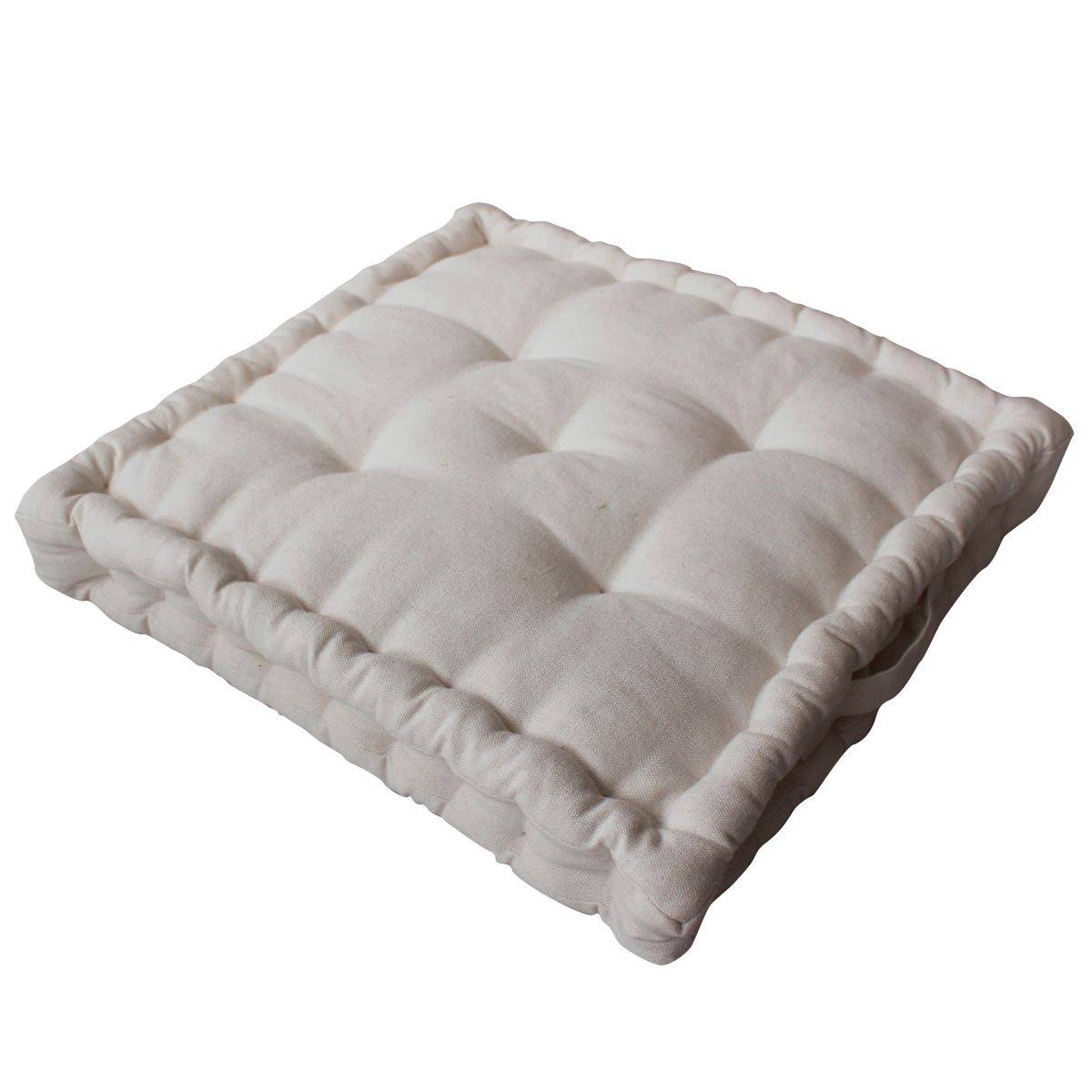 Enjoy Home - Coussin de Sol en Coton "Dune" 40x40cm Écru - Image 1
