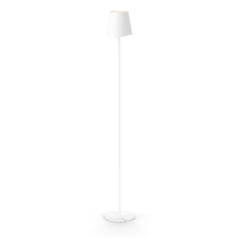 Xanlite - Lampadaire métal, 500 lumens, CCT & Dimmable, Rechargeable, 130cm, Blanc - LAM130BD - Image 1