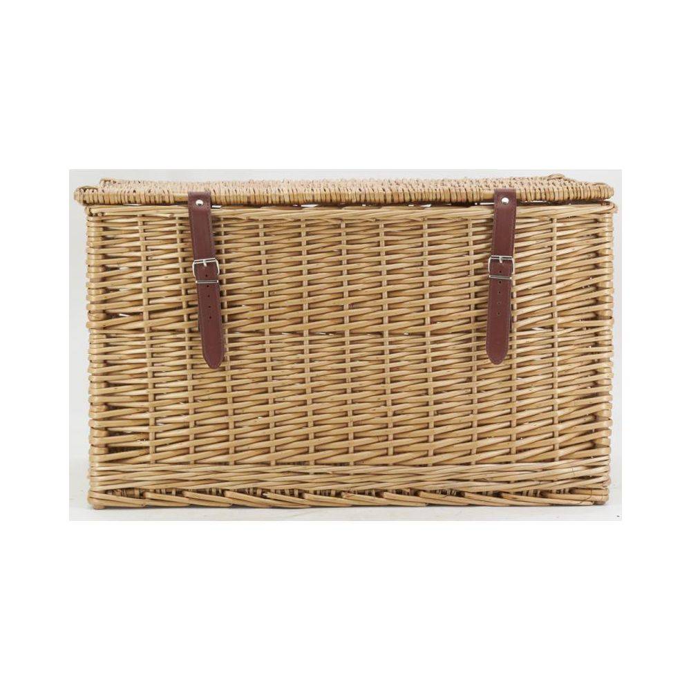 Aubry Gaspard - Malle en osier buff brun L62 Grand modèle - Imagen 3