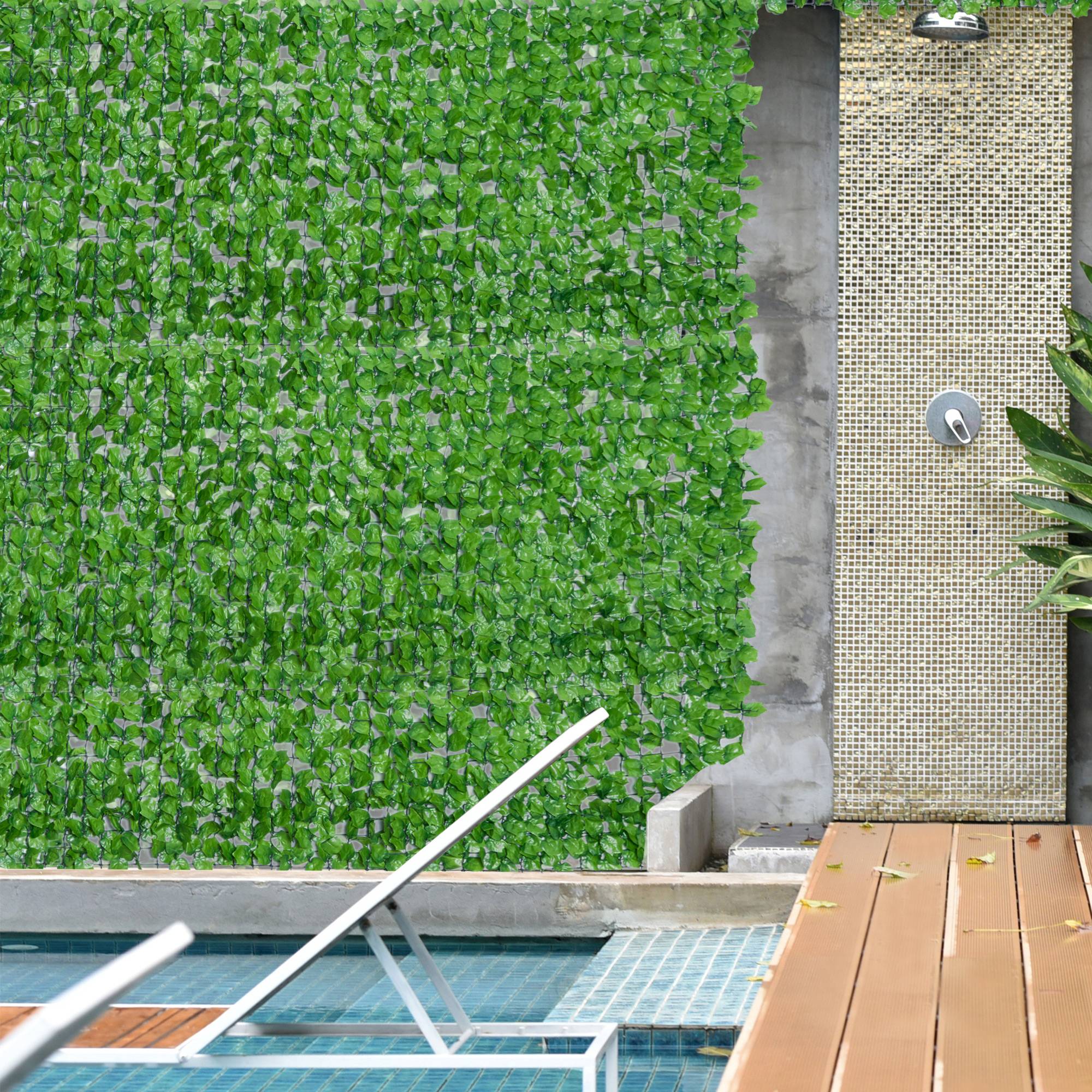 Haie Artificielle Érable Rouleau Brise-vue Balcon Occultant 300x100cm Vert - ComfortXL Outdoor Living - Image 1