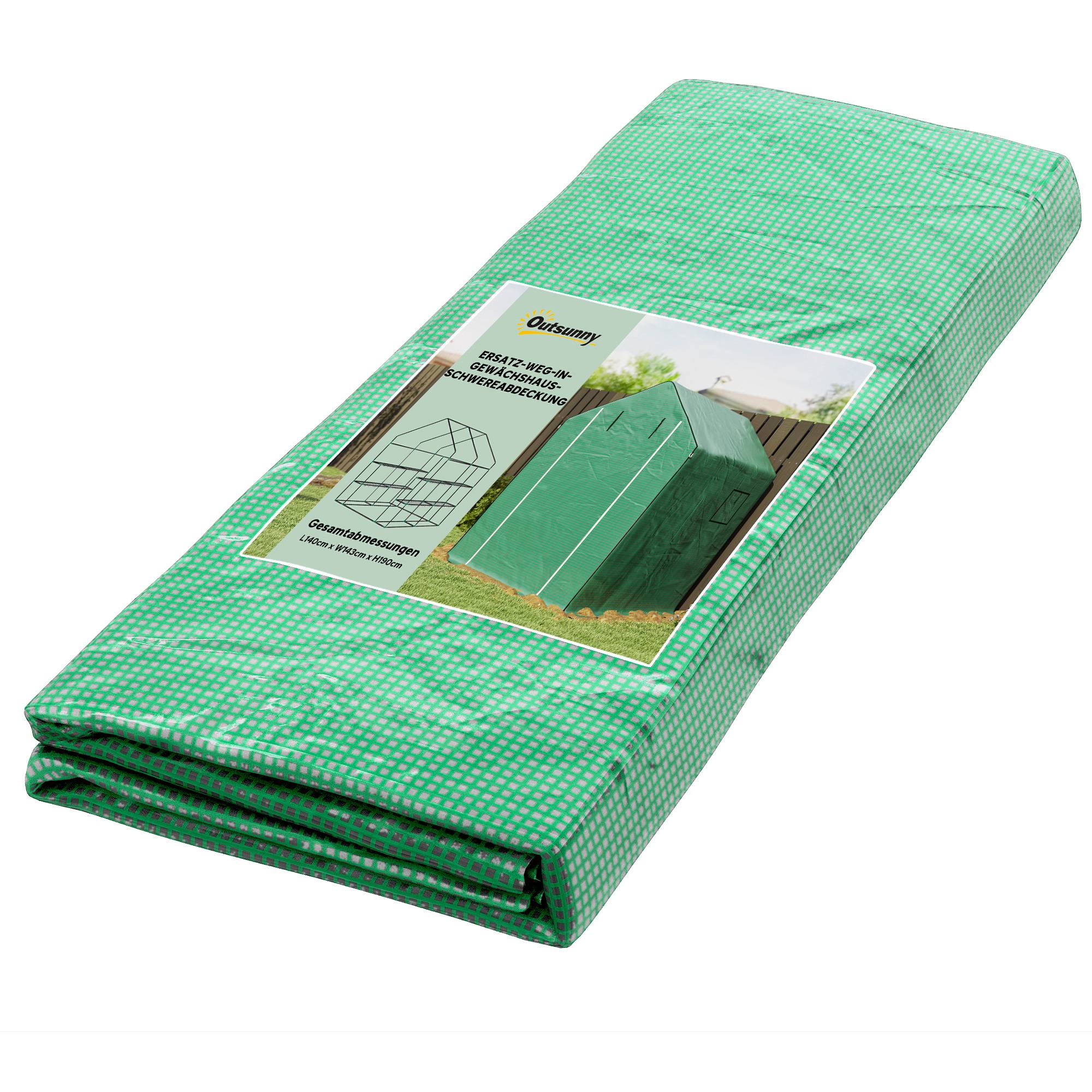 Sans Marque - Film de protection pour serre, bâche de remplacement, imperméable, pour fenêtres et portes enroulables, format 140 x 143 x 190 cm, vert - Image 1