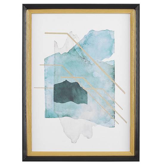 Beliani - Imprimé mural encadré Papier Bleu TOUBA - 30x5x40- Beliani - Image 2