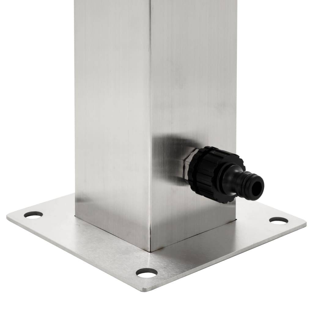 PANGIVO - Colonne à eau de jardin acier inoxydable argenté 8 x 8 x 95 cm - PANGIVO - Image 7
