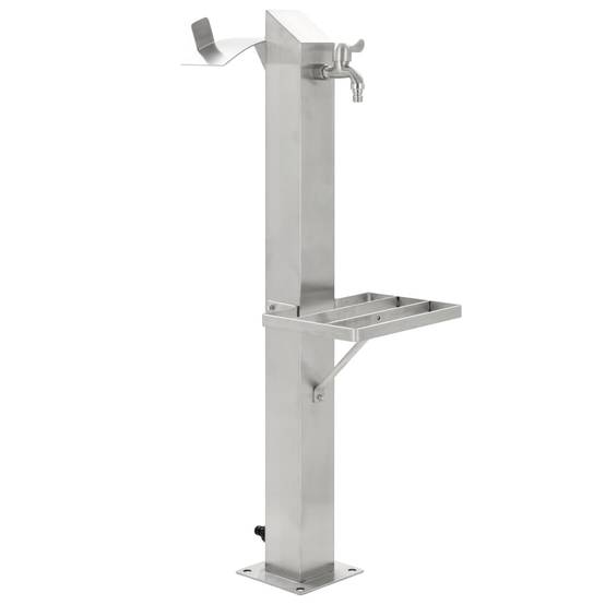 PANGIVO - Colonne à eau de jardin acier inoxydable argenté 8 x 8 x 95 cm - PANGIVO - Image 1