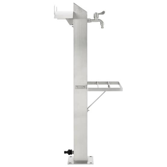 PANGIVO - Colonne à eau de jardin acier inoxydable argenté 8 x 8 x 95 cm - PANGIVO - Image 2