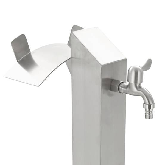 PANGIVO - Colonne à eau de jardin acier inoxydable argenté 8 x 8 x 95 cm - PANGIVO - Image 6
