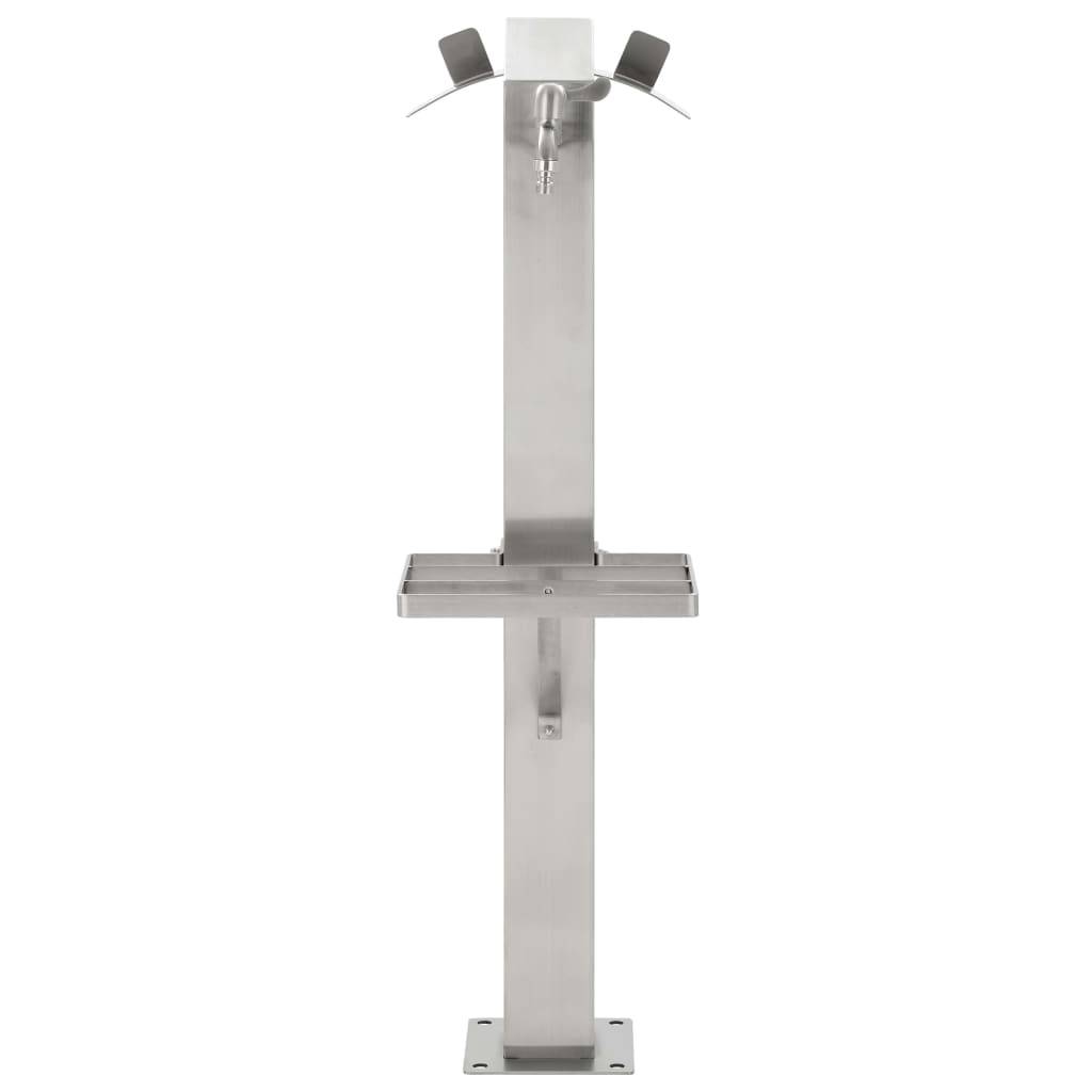 PANGIVO - Colonne à eau de jardin acier inoxydable argenté 8 x 8 x 95 cm - PANGIVO - Image 3