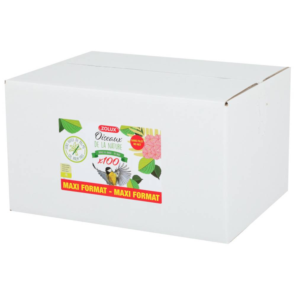 Zolux - 100 Bolas de grasa de 90 g todas las estaciones para pájaros - Imagen 4