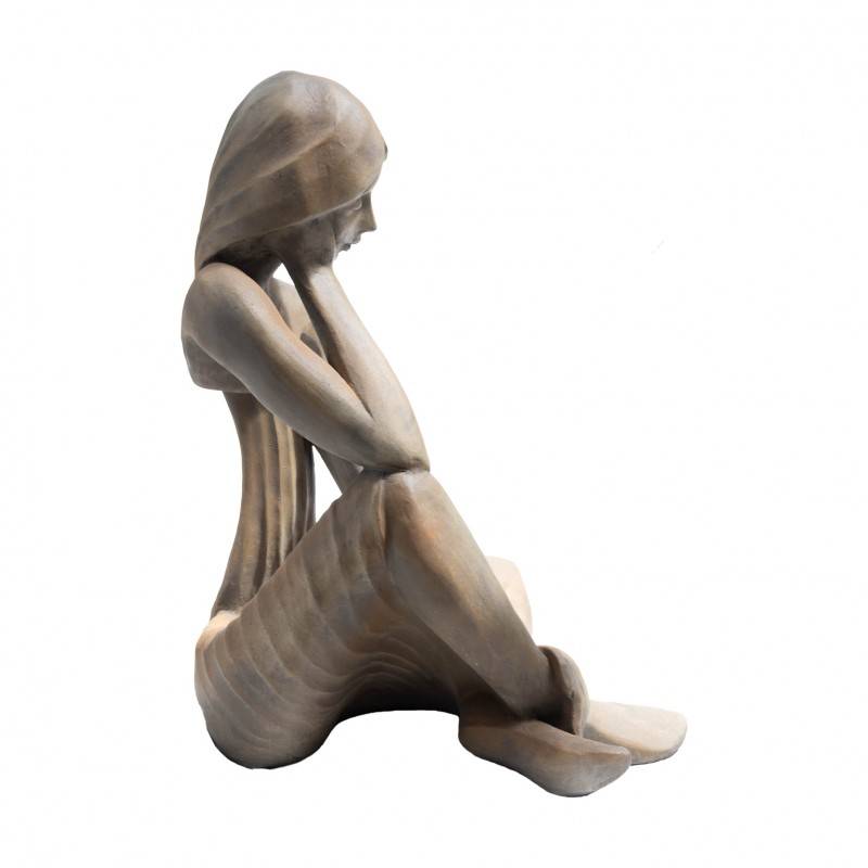 Jardinex - Statue de jardin Iseult effet demi rouille - Rouille 90 cm - Jardinex - Imagen 8