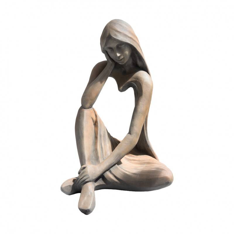Jardinex - Statue de jardin Iseult effet demi rouille - Rouille 90 cm - Jardinex - Imagen 7