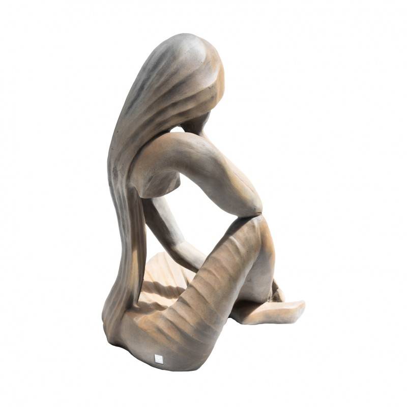 Jardinex - Statue de jardin Iseult effet demi rouille - Rouille 90 cm - Jardinex - Imagen 9