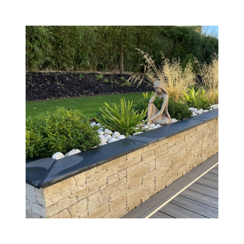 Jardinex - Statue de jardin Iseult effet demi rouille - Rouille 90 cm - Jardinex - Imagen 4