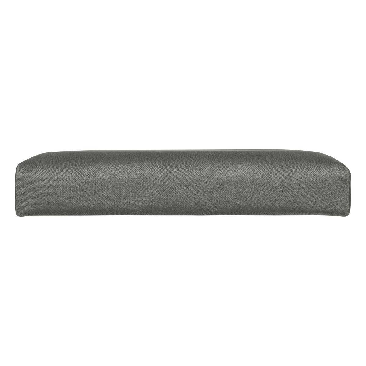 Atmosphera - Pouf pliant "Lilou" en velours 38x38cm gris - Atmosphera Créateur d'intérieur - Imagen 4