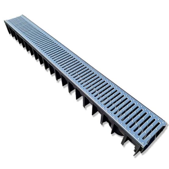 Kit 2 mètres Caniveaux grille Acier Galvanisé + Accessoires - ACO LINE ECO - Image 2