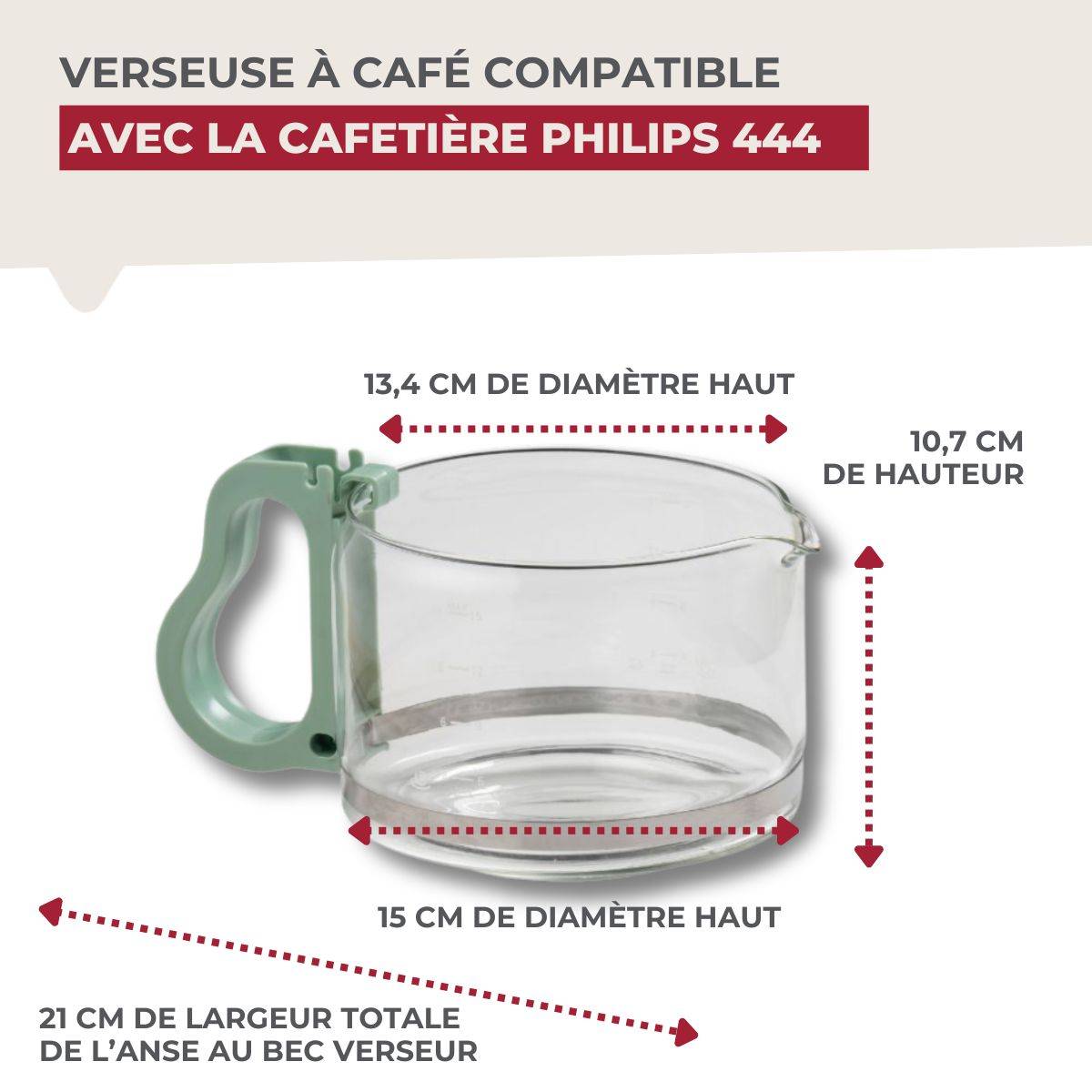 Verseuse à café pour cafetière Philips 444 Fackelmann - Image 4