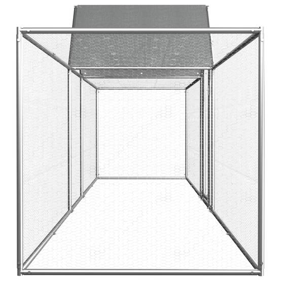 Poulailler 5 x 1 x 1,5 m acier galvanisé toit résistant à l'eau - Image 3