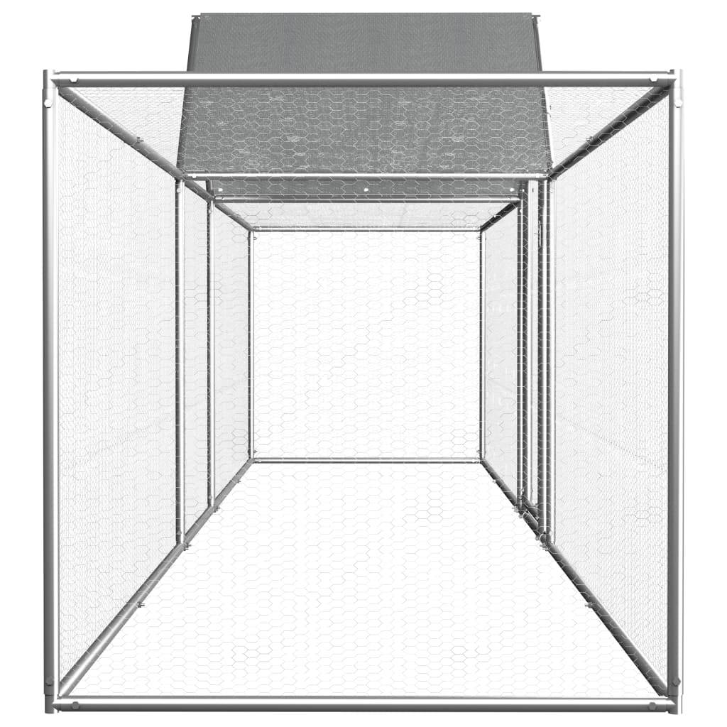 Poulailler 5 x 1 x 1,5 m acier galvanisé toit résistant à l'eau - Image 3