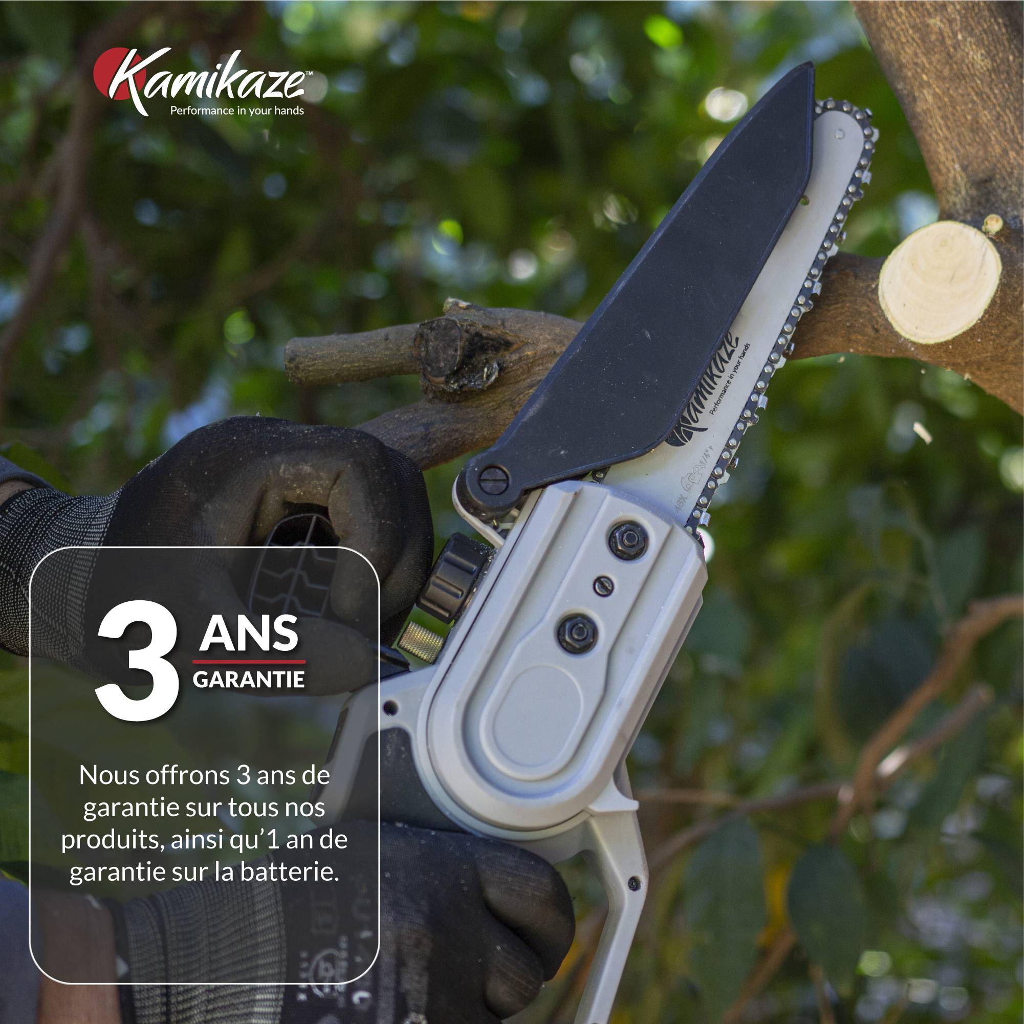 Tronçonneuse électrique KAMIKAZE KVS 8000 21V, 8 pouces, 300W, tronçonneuse électrique sans fil rechargeable avec lumière LED, travail continue - Image 2