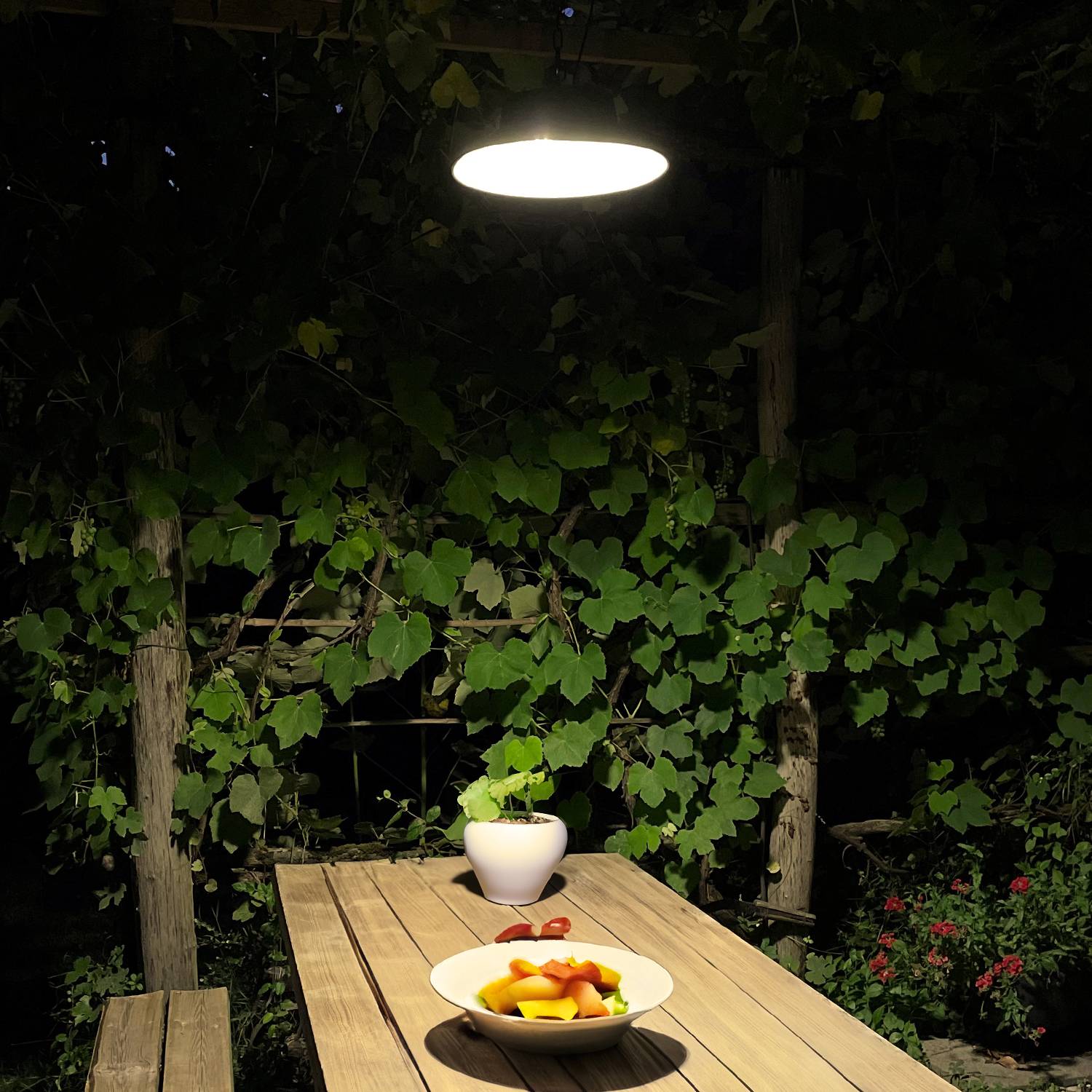 Lampe Solaire Suspendue 1650LM IP65 - Éclairage Réglable 3000K, 4000K, 6000K - Terrasse, Pergola, Jardin - Groupe DDC - Image 1