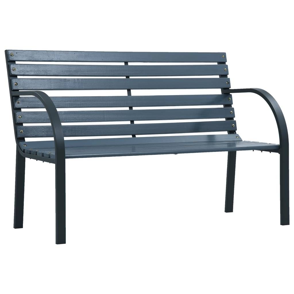 Helloshop26 - Banc de jardin meuble de patio d'extérieur terrasse 120 cm gris bois - Imagen 1