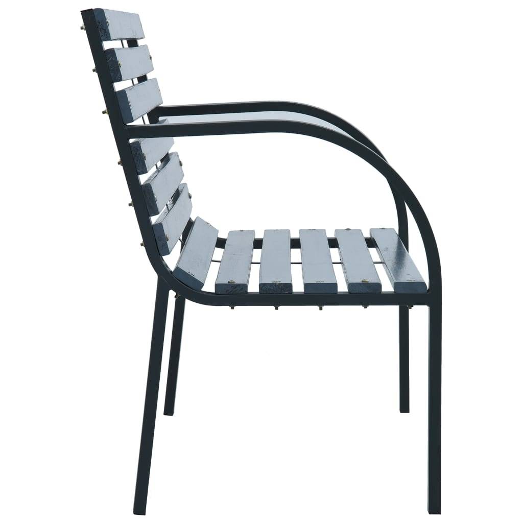Helloshop26 - Banc de jardin meuble de patio d'extérieur terrasse 120 cm gris bois - Imagen 3