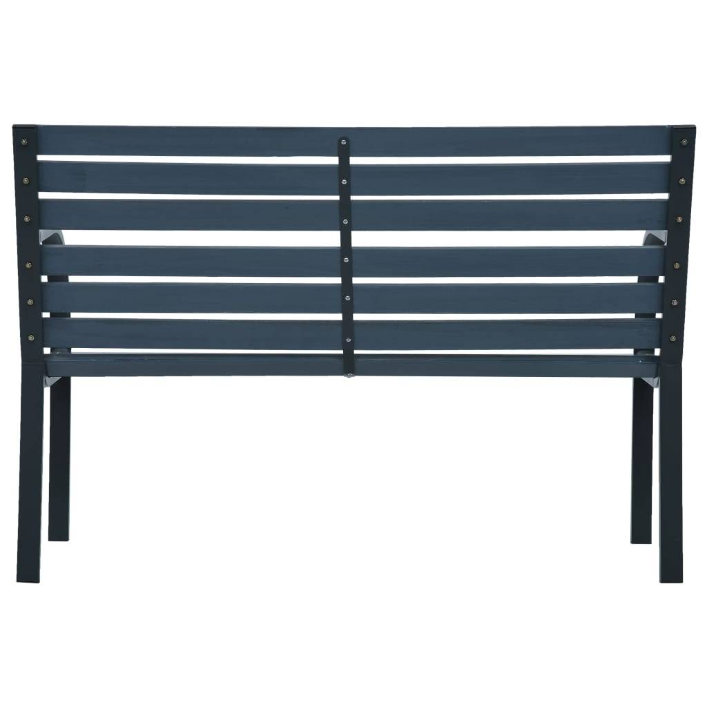 Helloshop26 - Banc de jardin meuble de patio d'extérieur terrasse 120 cm gris bois - Imagen 4