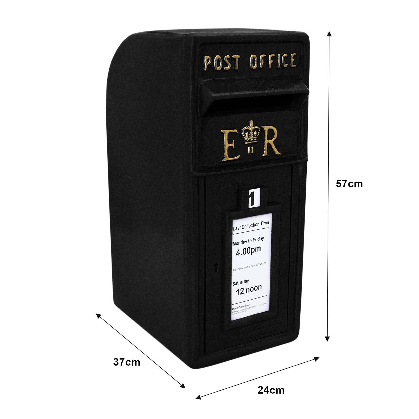 Monstershop - Boîte aux Lettres Noire avec Support - Imagen 4