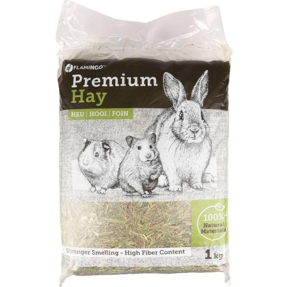 Flamingo - Foin de pré premium nature 1 kg soit 30 litres pour rongeur - Imagen 1