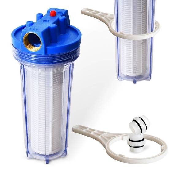 Filtre à eau 6 000 l/h 5,5 bars Raccord 1 pouce Cartouche filtrante lavable idéale pour les pompes - Image 5