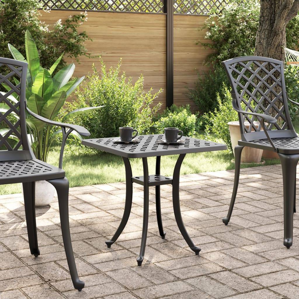 Table de jardin aluminium coulé noir 53 x 53 x 53 cm, Poids :4.85kg - PANGIVO - Image 3