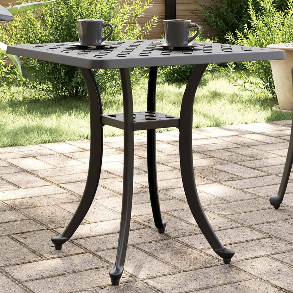 Table de jardin aluminium coulé noir 53 x 53 x 53 cm, Poids :4.85kg - PANGIVO - Image 1