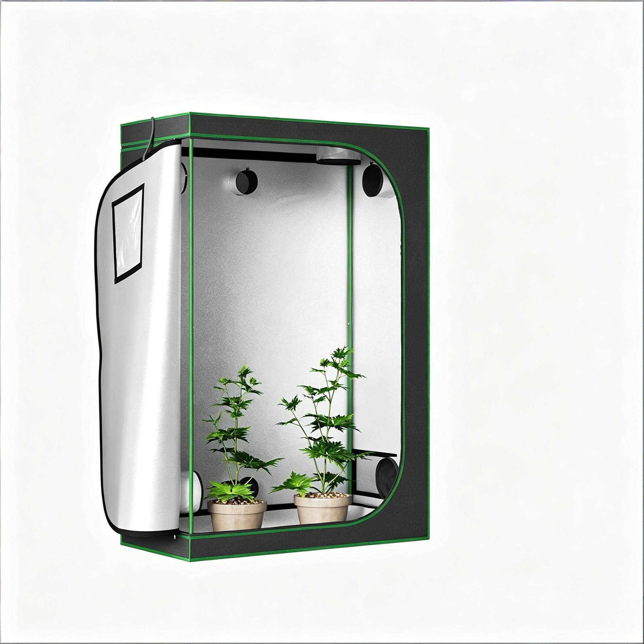 ComfortXL - Chambre de culture Tissu Oxford plantes intérieur Culture hydroponique 60x120x180cm Noir - ComfortXL Outdoor Living - Image 1