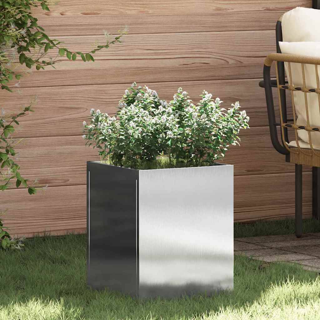 Maison Chic - Cache-pot, Pot De Fleurs Argent Acier inoxydable g359 - Image 2