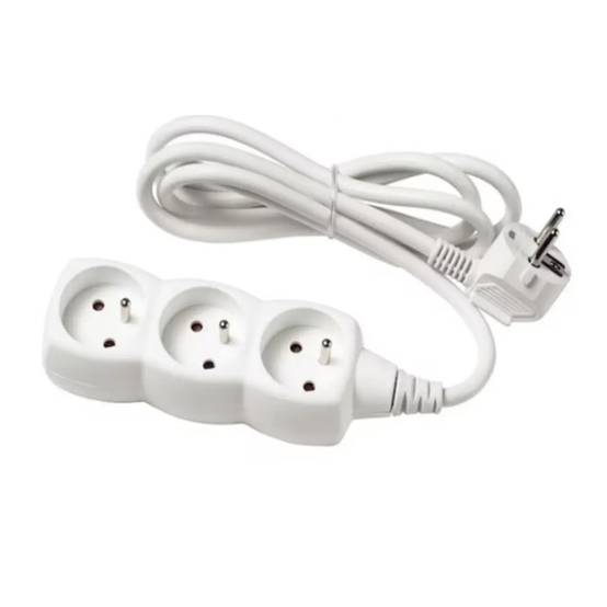 Multiprise 3 Prises "Smart" 1M Blanc - Image 1