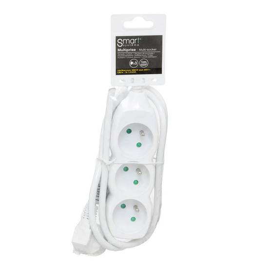 Multiprise 3 Prises "Smart" 1M Blanc - Image 2