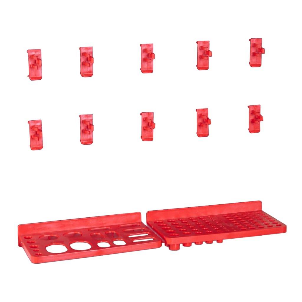 Helloshop26 - Kit de bacs de stockage et panneaux muraux 141 pièces rouge et noir - Imagen 4