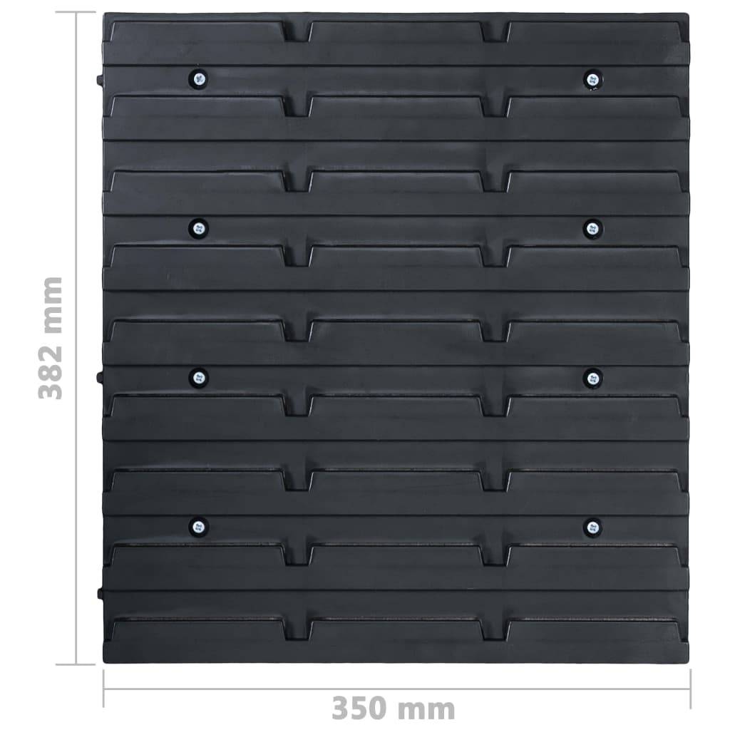 Helloshop26 - Kit de bacs de stockage et panneaux muraux 141 pièces rouge et noir - Imagen 9